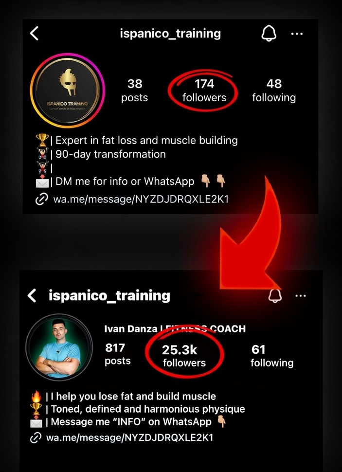 Ivan — Instagram before/after: from 174 to 25,300 followers