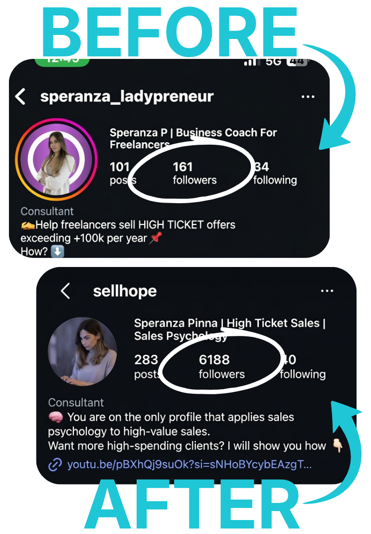 Speranza — Instagram profile @vendiconsperanza with 6,188 followers
